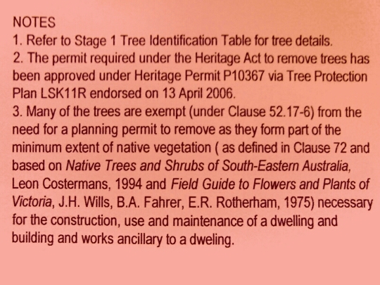 Document 'V' Plan Notes