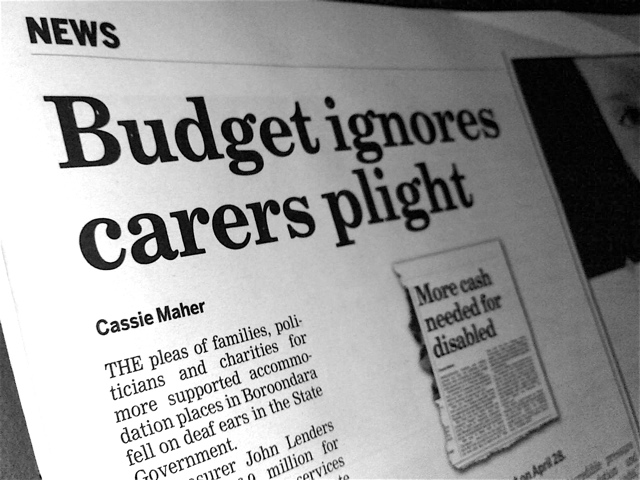 Budget ignores carers plight