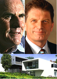 Lang Walker, Kew Cottages
                                Developer, and Ted Baillieu, Premier of
                                Victoria